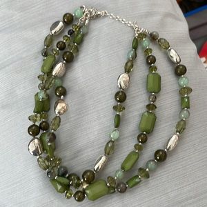 Premier design necklace. Green. Wear short or long. Pendant sold separately.
